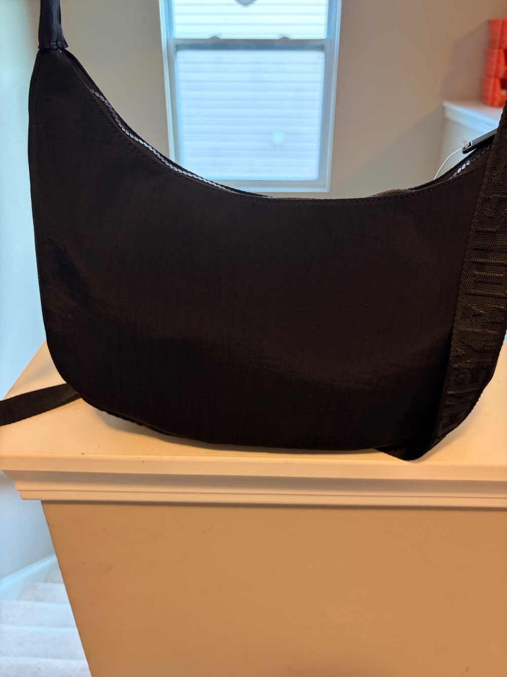 Disney Black Mickey Mouse Crescent Shoulder Bag with Embossed Logo - Picture 3 of 5